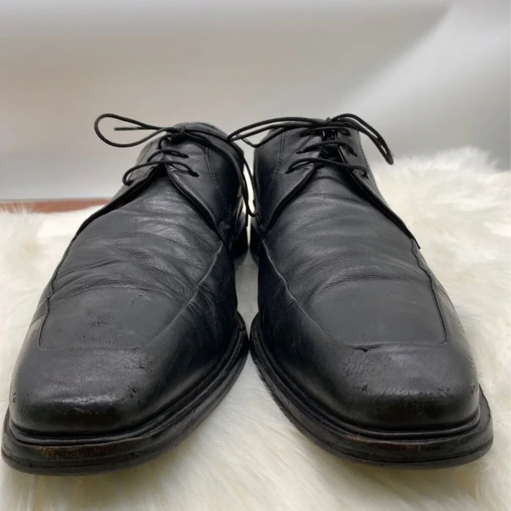Cole Haan Shoes Mens Sz 11 Black Leather Derby Shoes Square Toe C05511 Nike Air